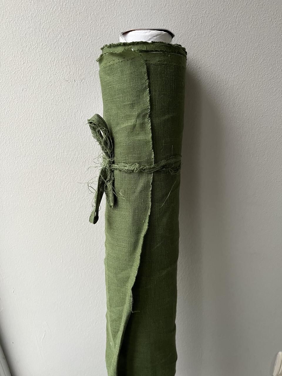 Ткань костюмная LINEN PLUS LINET-372 100% лен 150 см Зеленый - фото 5