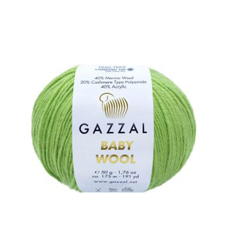 Пряжа Gazzal Baby Wool 821 Зеленый