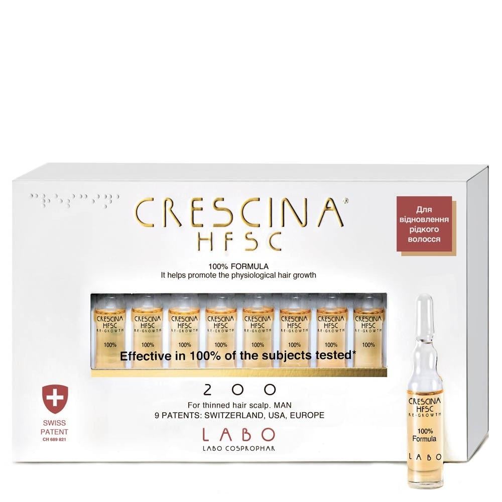 Средство для роста волос HFSC Transdermic 200 Crescina для мужчин 20 ампул (2619124761)