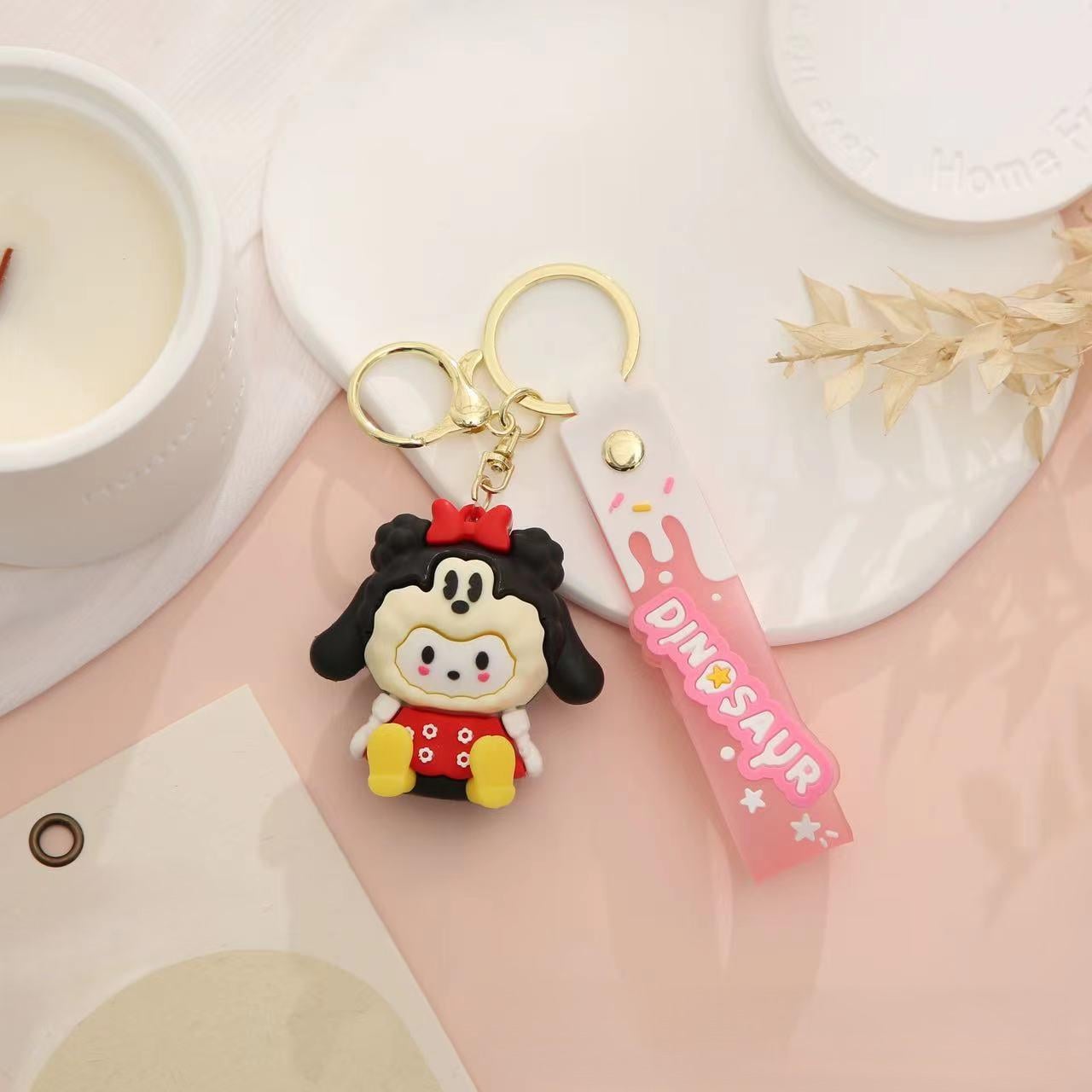Брелок для ключей Cinnamoroll cosplay Minnie Mouse Hello Kitty Разноцветный (068)