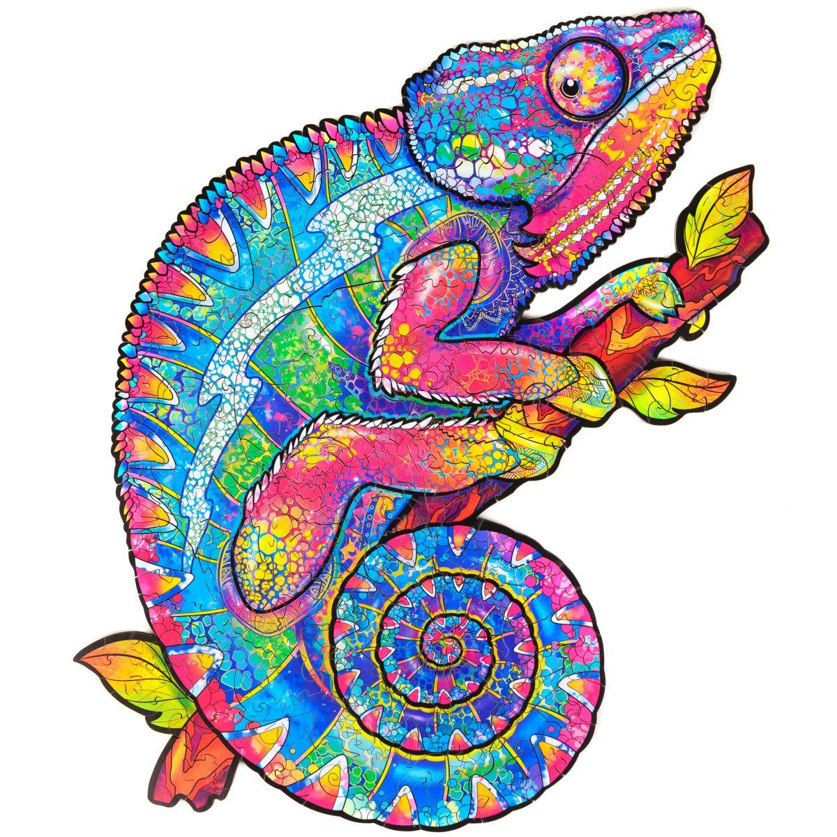 Пазл деревянный Хамелеон Rainbow chameleon wood puzzle А5 (1008621-Other)