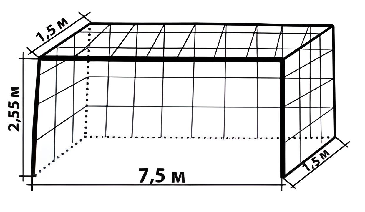 Сетка на ворота Zelart SP-Planeta Стандарт SO-5297 узловая тренировочная 7,32x2,44x1,5 м 2 шт. (DR007980) - фото 3