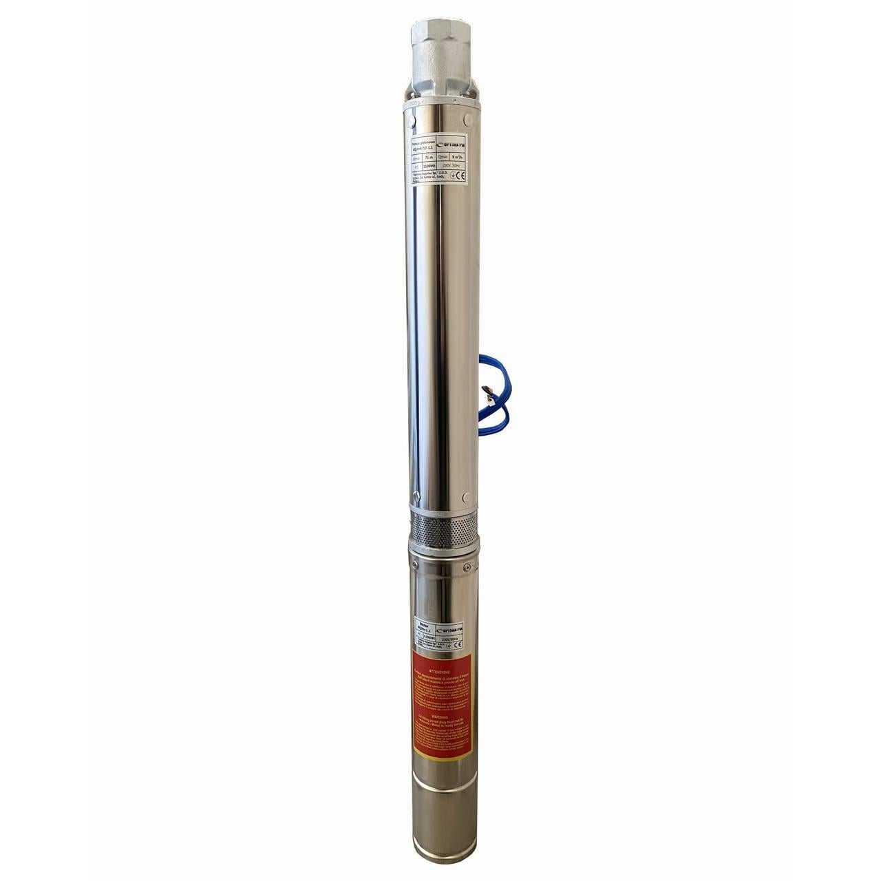 Скважинный насос с повышенной стойкостью к песку Optima PM 4QJm6/12 1,1 кВт 78 м/1,5 м кабель
