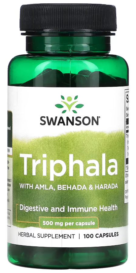 Добавка Трифала с амлой бибхитаки и харитаки Swanson Triphala with Amla Behada/Harada 500 мг 100 капсул Добавка Трифала с амлой бибхитаки и харитаки Swanson Triphala with Amla Behada/Harada 500 мг 100 капсул