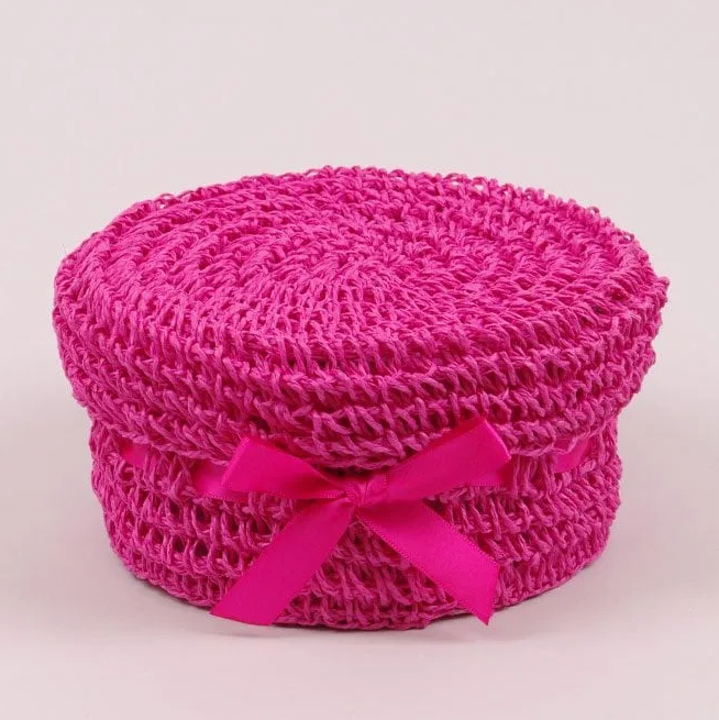Шкатулка вязаная Flora Малиновый (38152)