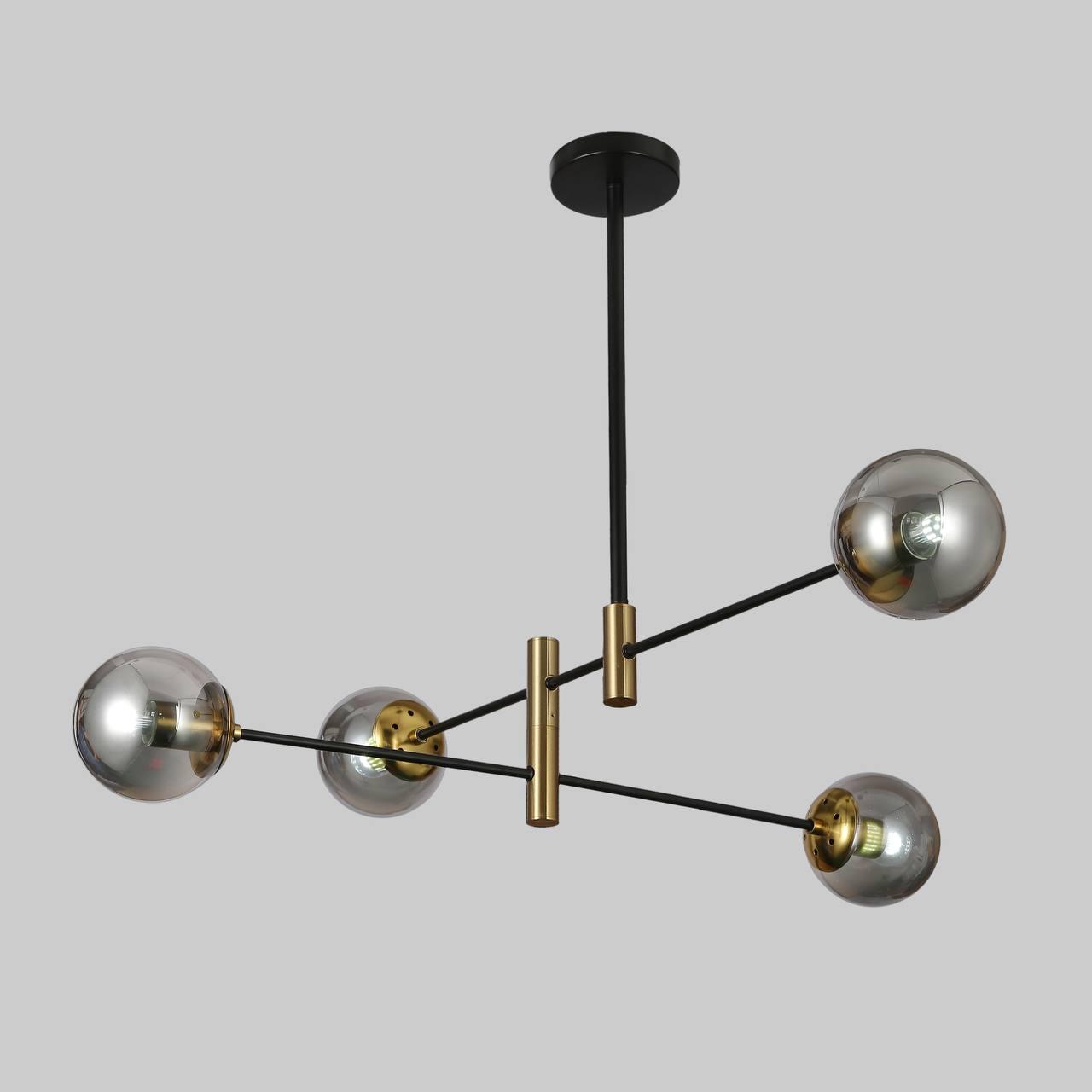 Люстра современная на 4 лампы Черный (909-LXL3012-4 BK+BK)