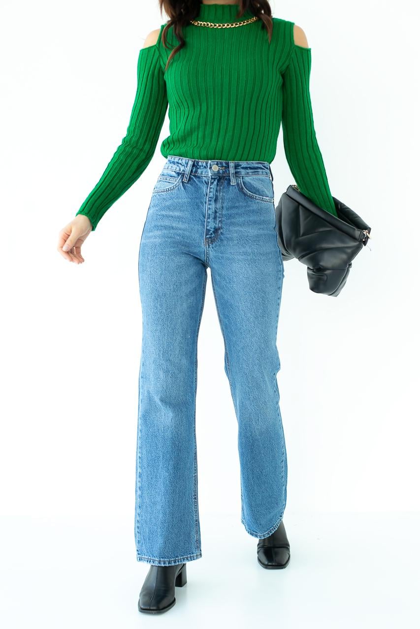 Джинсы широкие LUREX с высокой посадкой р. 34 Синий (9540501)