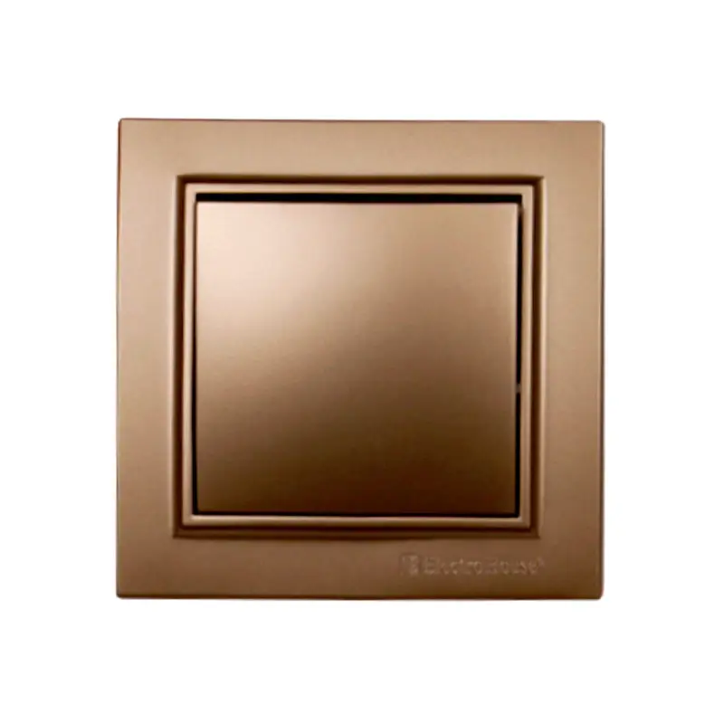 Вимикач ElectroHouse Enzo IP22 Розкішно золотий (EH-2181-LG) Вимикач ElectroHouse Enzo IP22 Розкішно золотий (EH-2181-LG)