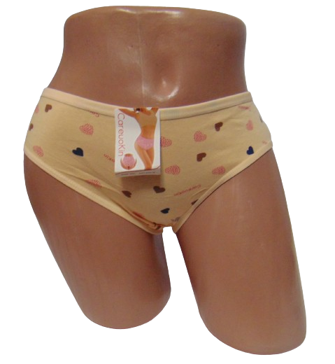 Трусы Careuokin 8678 с сердечками 2XL Бежевый