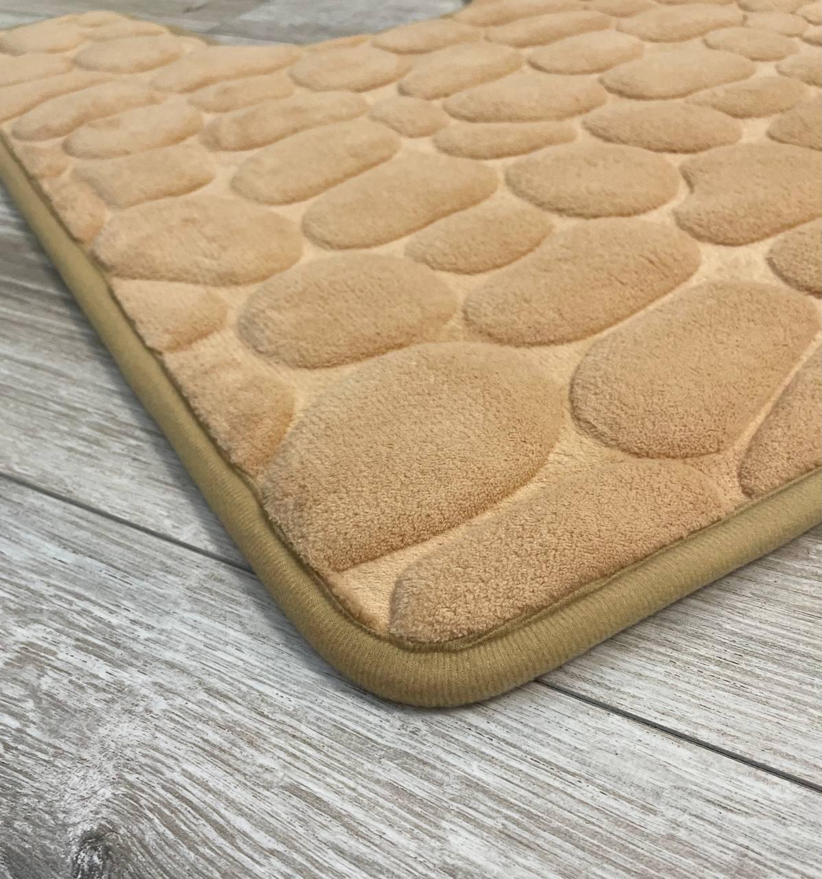 Коврик для туалета Stone Premium Memory Foam 60х50 см Оранжевый (KTS0008) - фото 3 Коврик для туалета Stone Premium Memory Foam 60х50 см Оранжевый (KTS0008) - фото 3