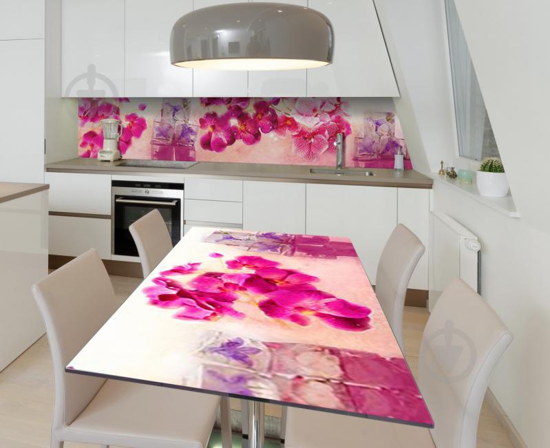 Наклейка 3Д виниловая на стол Zatarga «Застывшее изящество» 600х1200 мм для домов, квартир, столов, кофейн,