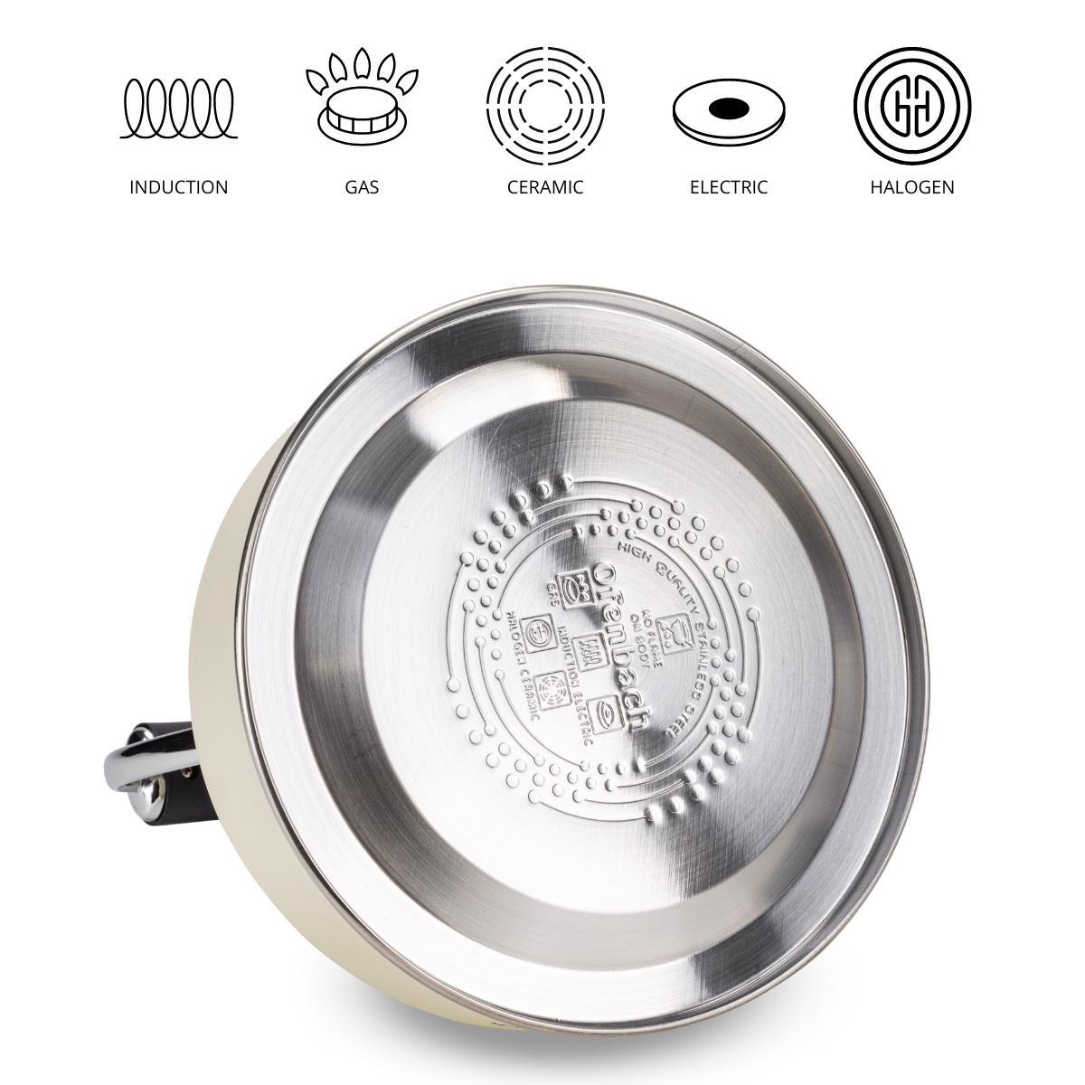 Чайник зі свистком та нейлоновою ручкою Ofenbach KM-100325 з нержавіючої сталі 2,2 л Білий (150-84-100325) - фото 2 Чайник зі свистком та нейлоновою ручкою Ofenbach KM-100325 з нержавіючої сталі 2,2 л Білий (150-84-100325) - фото 2