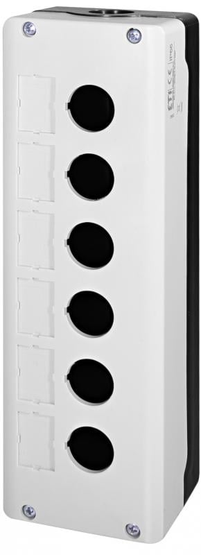 Корпус кнопочного поста ETI NSE-CS6-GR 6 местный 22 мм IP66 Cеро-черный (4774155)