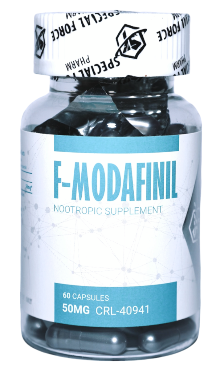 Препарат Модафініл для покращення роботи мозку Special Force F-Modafinil 50 мг 60 капсул - фото 1