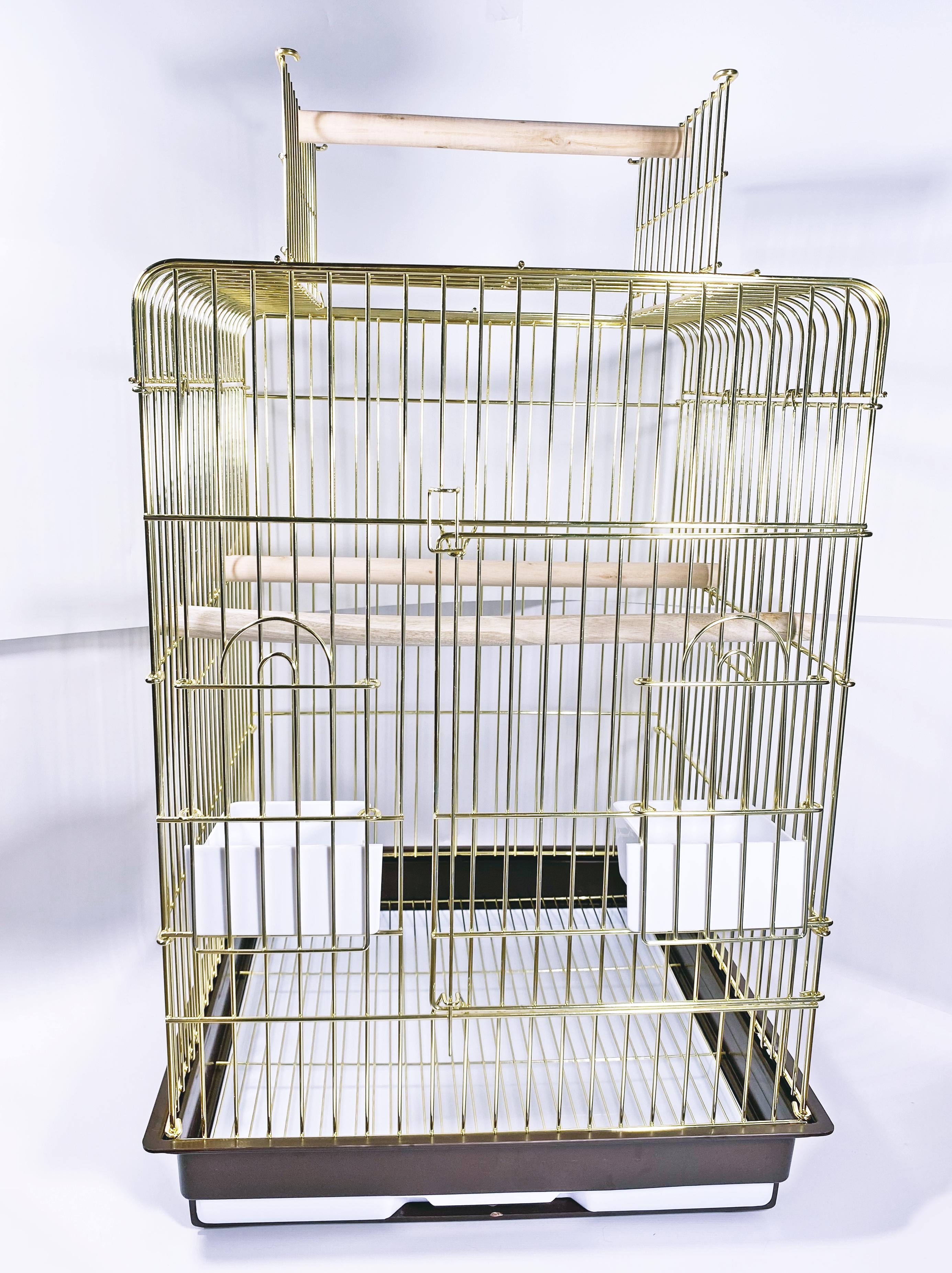 Клітка для папуг 904G 47х47х65 см Золотий (2079G) - фото 2 Клітка для папуг 904G 47х47х65 см Золотий (2079G) - фото 2