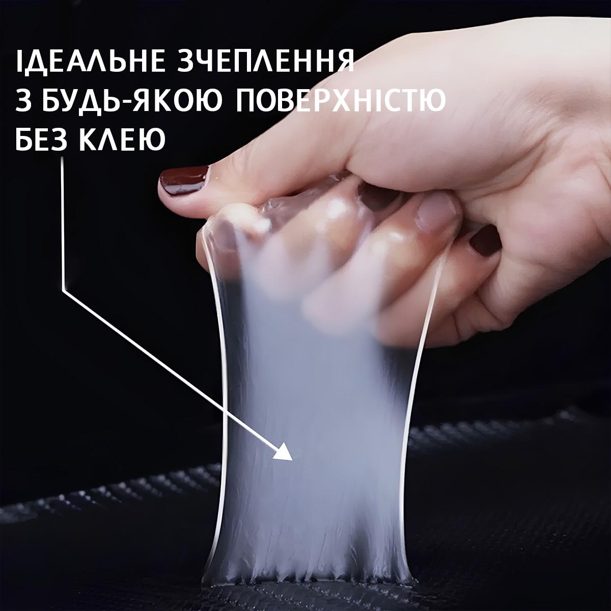 Двостороння клейка стрічка Kayfovo-W30 багаторазова 5 м Прозорий (28962) - фото 3