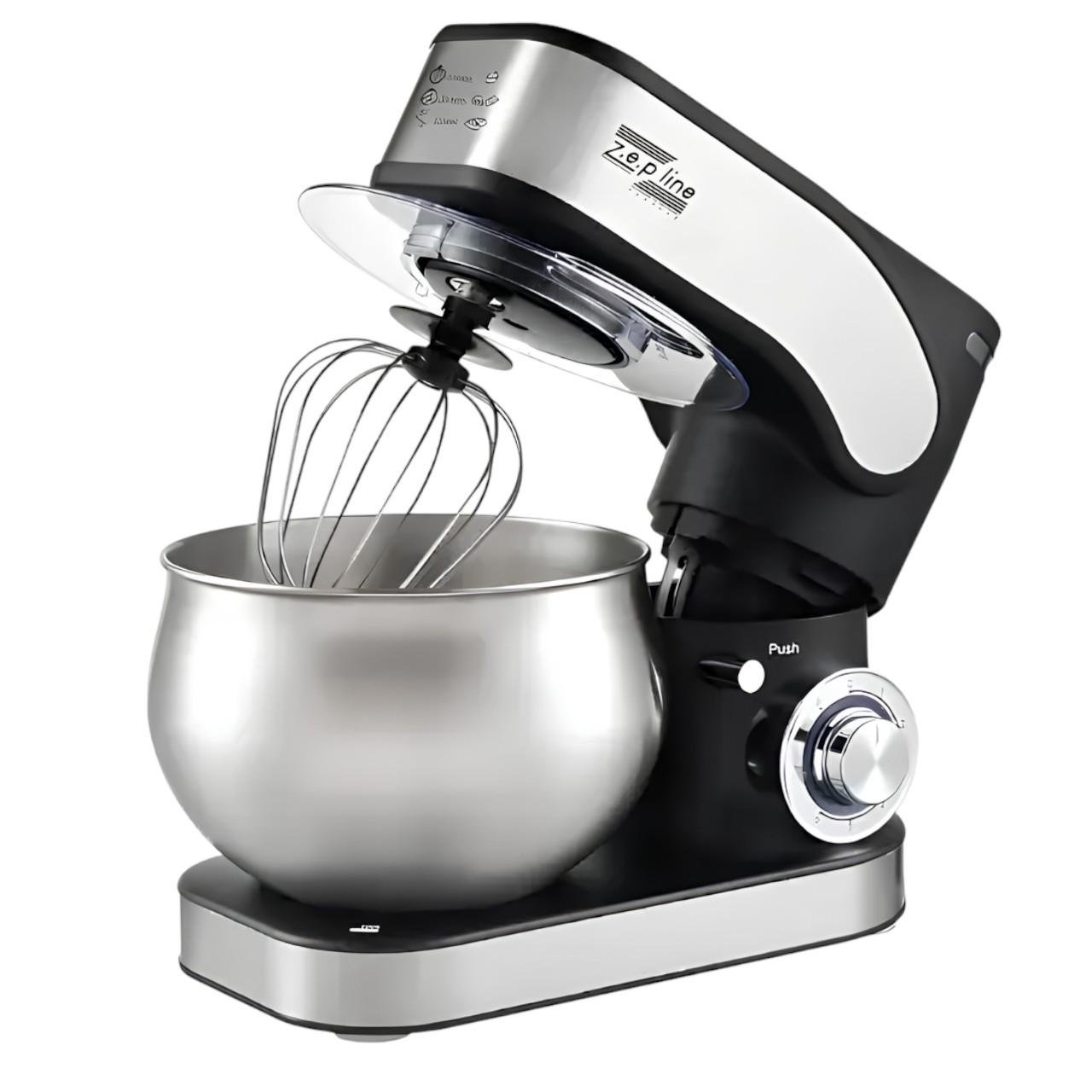 Комбайн Zepline з чашею із нержавіючої сталі 3500 Вт 6 л Чорний (ZP-136)