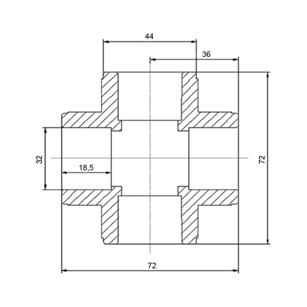 Хрестовина Blue Ocean PPR для поліпропіленових труб 32х32х32х32 мм (FRRS00005890) - фото 2 Хрестовина Blue Ocean PPR для поліпропіленових труб 32х32х32х32 мм (FRRS00005890) - фото 2