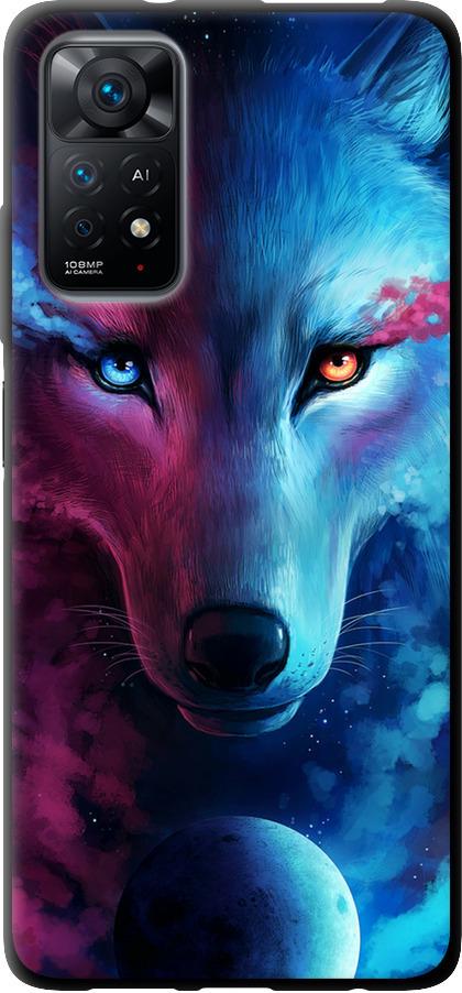 Чехол на Xiaomi Redmi Note 11 Арт-волк (3999b-2516-42517) Чехол на Xiaomi Redmi Note 11 Арт-волк (3999b-2516-42517)