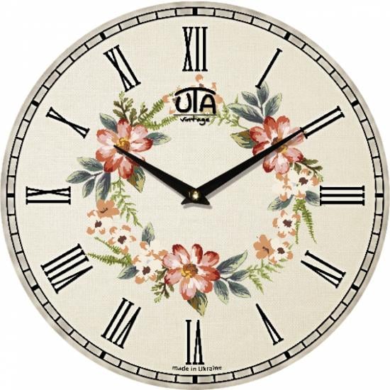 Годинник настінний UTA Vintage Чарівний вінок 33х33 см (117807)