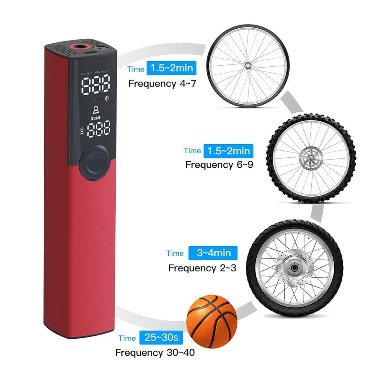 Насос велосипедний електричний Woowind BP188 Bike Pump портативний автоматичне відключення з Presta (С7557890) - фото 3