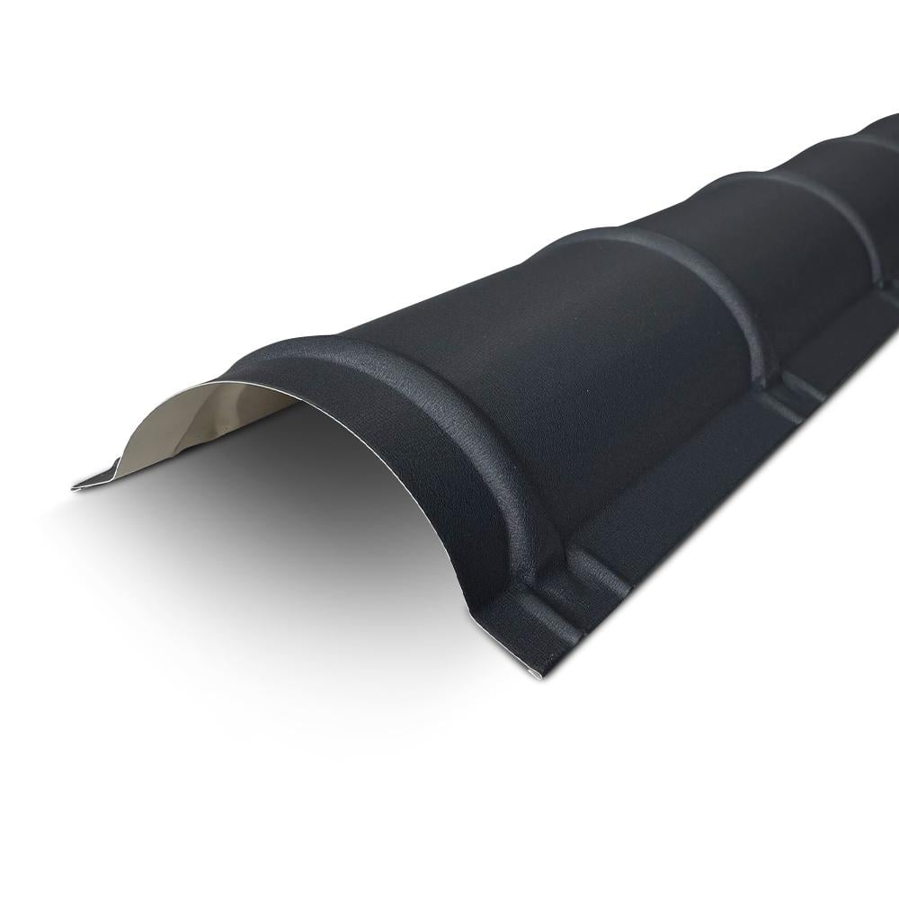 Конек полукруглый штампованный ArcelorMittal для металлочерепицы матовый RAL 9005 Черный (33706370)