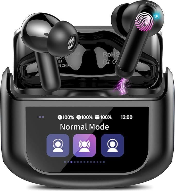 Наушники беспроводные 48H Smart Touch Screen Bluetooth 5.4 с шумоподавлением ANC/ENC с HiFi Stereo (78890)