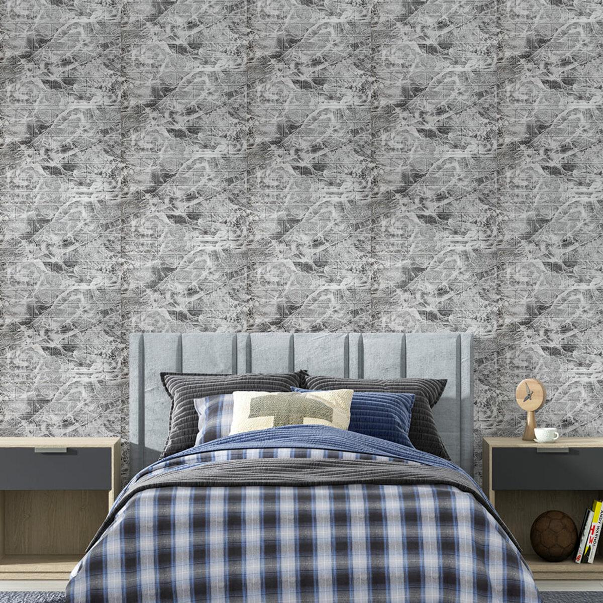 3D-панель самоклеящаяся в рулоне 3080x700x3 мм Черный мрамор (SW-00001395)