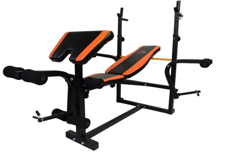 Скамейка для жима RN-Sport с верхней тягой и тренажерами и штангой 75 кг (2522949815_rn-spo_2)