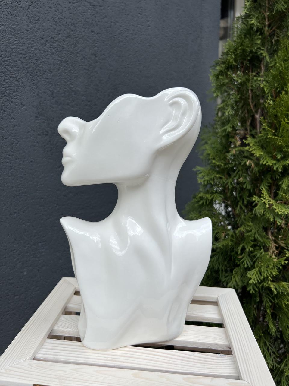 Ваза керамическая Nana ceramics Мадам 27 см Белый глянец