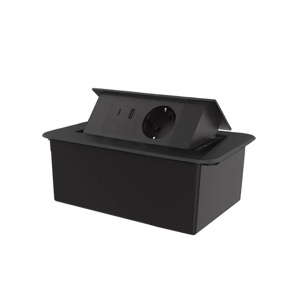 Розетка мебельная LIVOLO из USB-A/USB Type-C 36 Вт выдвижная алюминий Черный (VL-SHS012-TC.UA.UC-BP-B) Розетка мебельная LIVOLO из USB-A/USB Type-C 36 Вт выдвижная алюминий Черный (VL-SHS012-TC.UA.UC-BP-B)