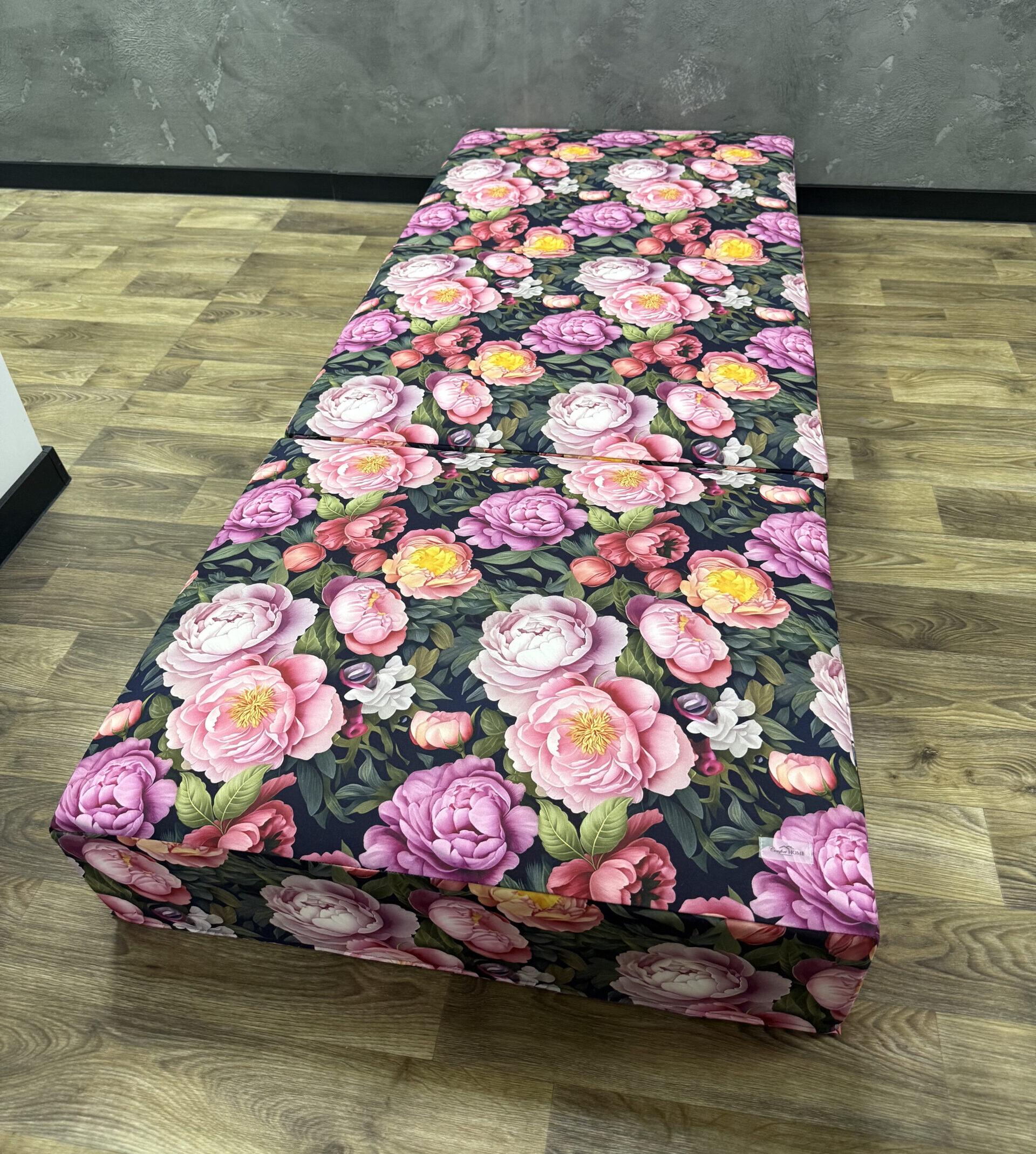 Матрац-трансформер Comfort Home maxi Peony paradise розкладний панама 200х160х20 см - фото 4 Матрац-трансформер Comfort Home maxi Peony paradise розкладний панама 200х160х20 см - фото 4
