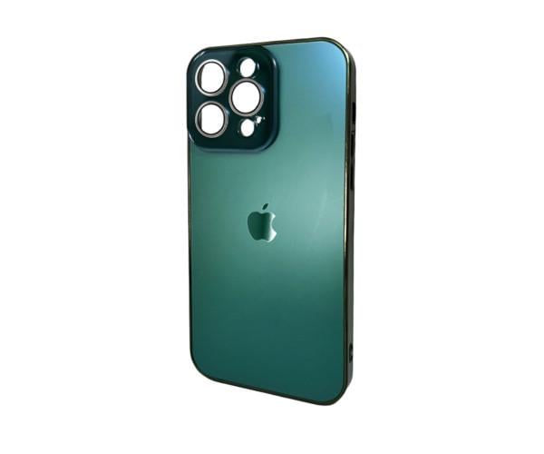 Чехол - накладка AG Glass Sapphire Frame MagSafe для iPhone 15 Pro Max Cangling Green