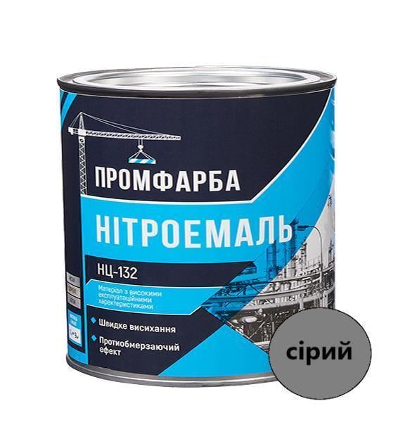 Нитроэмаль НЦ-132 ПРОМФАРБА 2,0 кг 2,1 л Серый (3014417563)