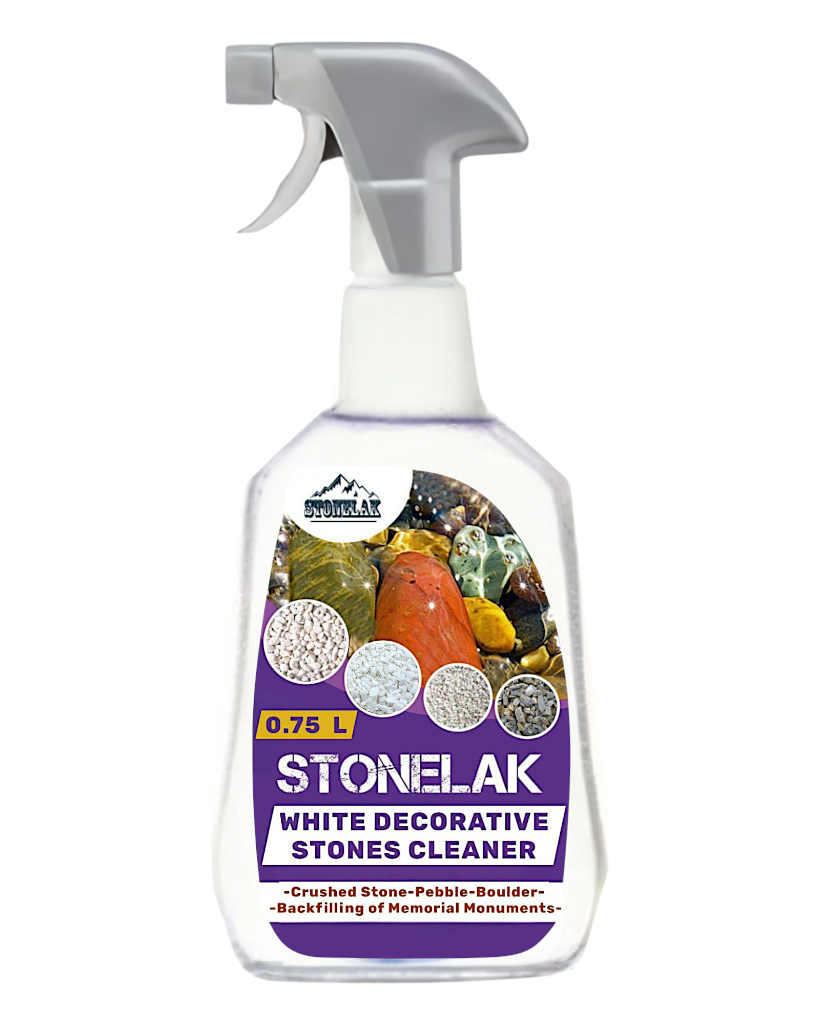 Очисник відновлювач Stonelak білого декоративного каміння біля пам'ятників 0,75 л. Спрей (29473026)