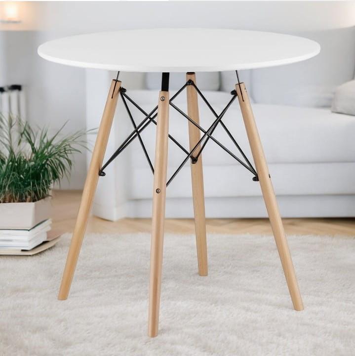 Набор круглый стол 80 см и 2 стулья Темно-серый - фото 5