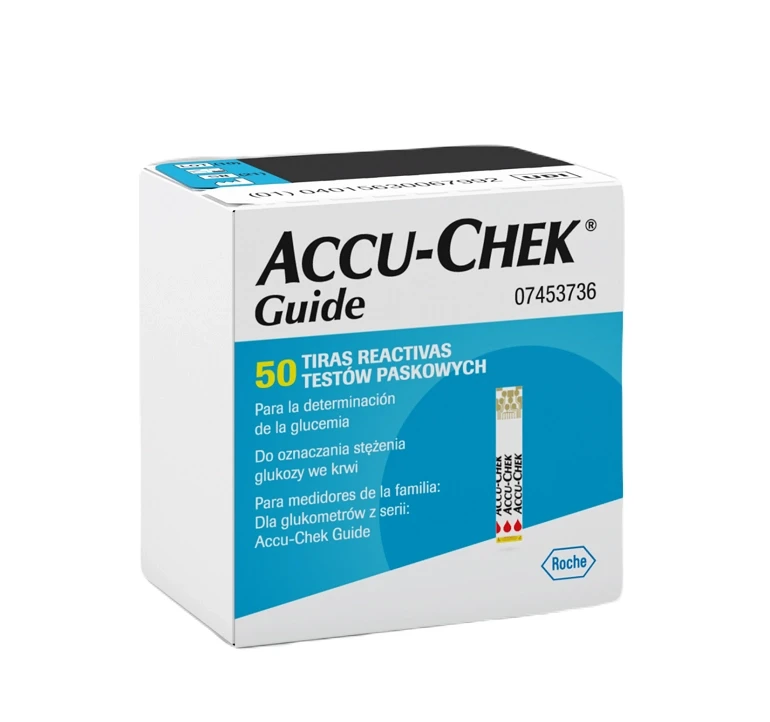 Тест-полоски Accu Chek Guide для определения уровня глюкозы 50 шт.