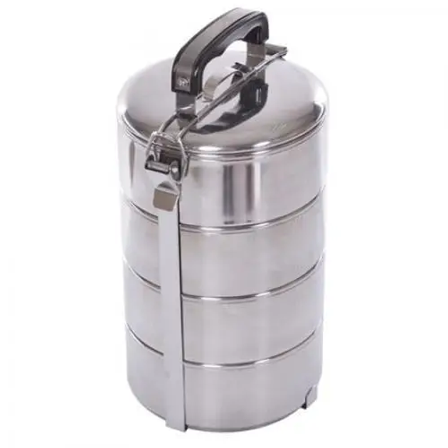 Ланч-бокс для їжі Stenson R29554 металевий 4 контейнера