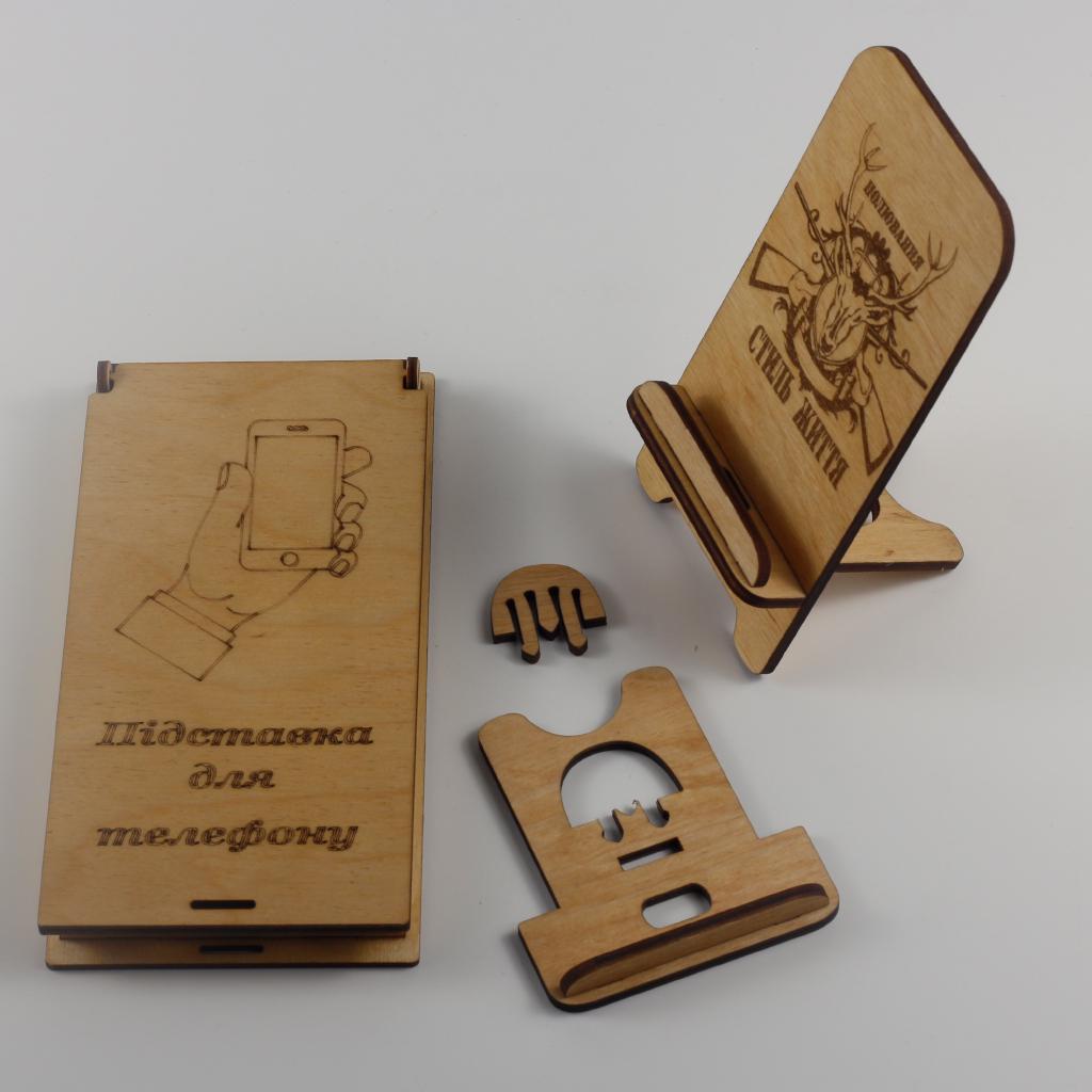 Підставка-тримач для телефону з дерева 46 (03020049) - фото 3 Підставка-тримач для телефону з дерева 46 (03020049) - фото 3