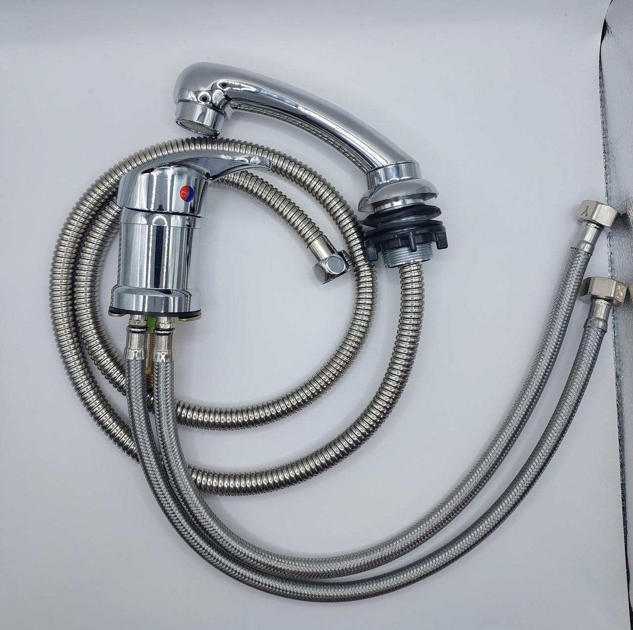 Змішувач одноважільний для перукарської мийки ДенІС professional з душиком (2372382580) - фото 3 Змішувач одноважільний для перукарської мийки ДенІС professional з душиком (2372382580) - фото 3