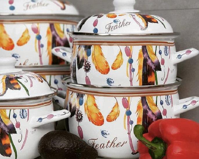 Набор эмалированной посуды 10 пр. (68122-Нов) - фото 2 Набор эмалированной посуды 10 пр. (68122-Нов) - фото 2