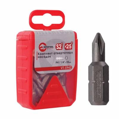 Комплект бит Intertool VT-5942 PH1 1/4"x 25 мм 25 шт.