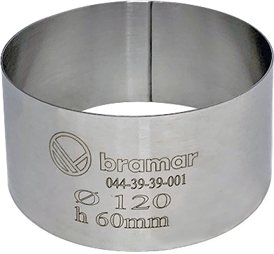Кольцо кондитерское Bramar нержавеющая сталь 1 мм Ø120 (H60)