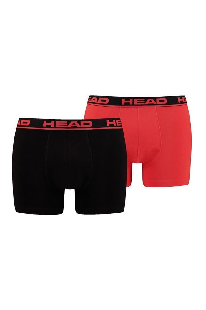 Tрусы-боксеры Head BASIC BOXER 2P XL Красный/Черный (701202741-020 XL) - фото 1