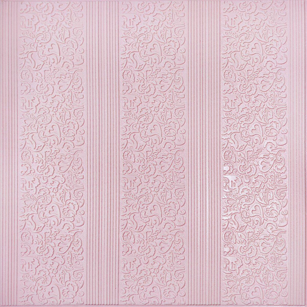 3D-панель Sticker Wall SW-00001330 самоклеящаяся 700х700х5 мм Розовый (991943428)