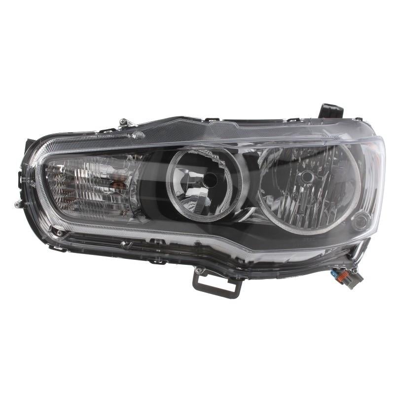 Фара передняя левая Mitsubishi Lancer X 2007 – HB4/HB3 черная рамка (214-1190L-LDEM2)