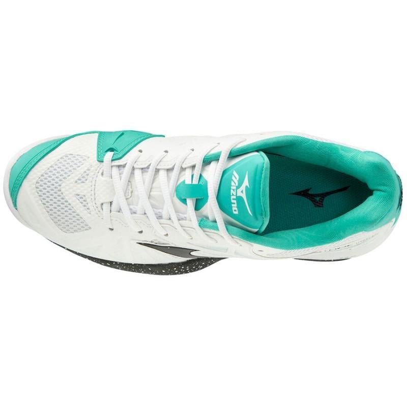 Кроссовки Mizuno Wave Intense Tour 5 Clay court р. 42,5 Белый/Черный/Зеленый (UK8.5 61GC1900-35 42,5) - фото 3