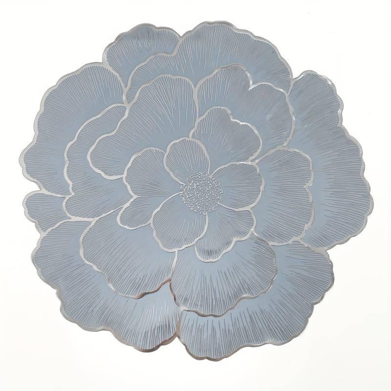 Подставка под тарелку Пион Leeseph 38 см 2 шт. Серебряный (2588749976)