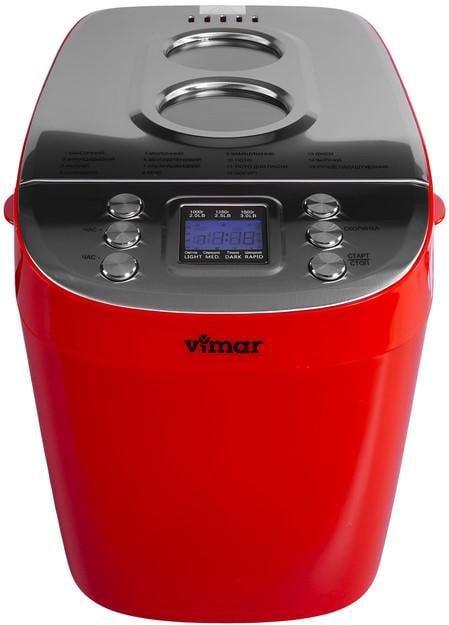 Хлібопічка VIMAR VBM 736 1500 г 850 Вт 15 програм Червоний (3773) - фото 12