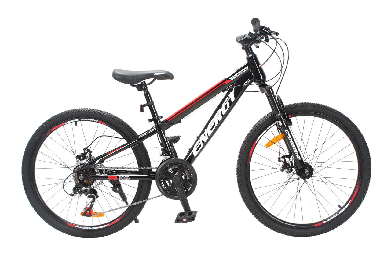 Велосипед CrossBike Energy 24" 11" Чорно-червоний - фото 1 Велосипед CrossBike Energy 24" 11" Чорно-червоний - фото 1